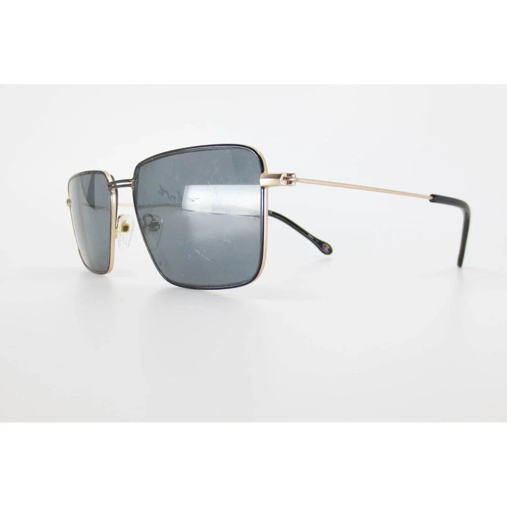 Champion Elite Devon Black Gold Rectangular Metal Sunglasses 59-17-155 C01